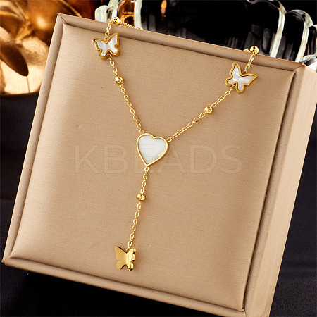 304 Stainless Steel Cubic Zirconia Pendant Necklaces FS-WG8DFC4-07-1