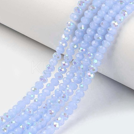 Electroplate Glass Beads Strands EGLA-A034-J8mm-L03-1