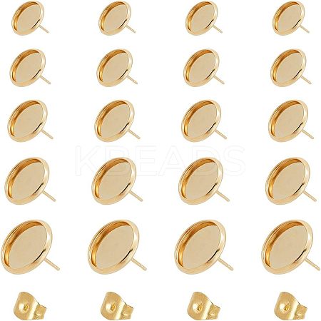 304 Stainless Steel Stud Earring Findings STAS-UN0008-82G-1