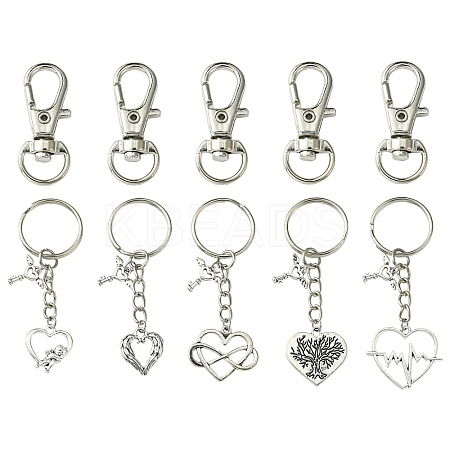 Valentine's Day Heart Alloy Pendant Keychain KEYC-FS0001-03-1