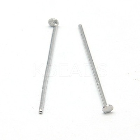 304 Stainless Steel Flat Head Pins STAS-E023-0.6x16mm-1