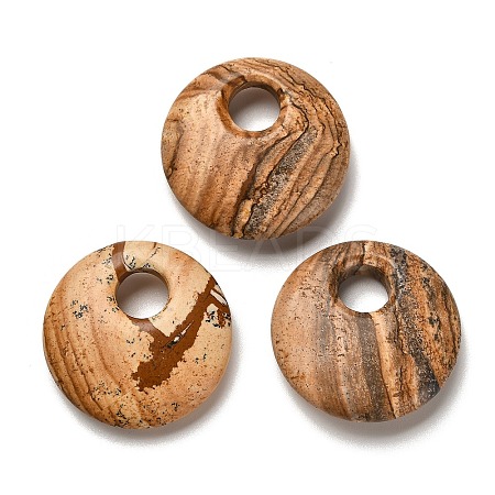 Natural Picture Jasper Pendants G-H073-05B-1
