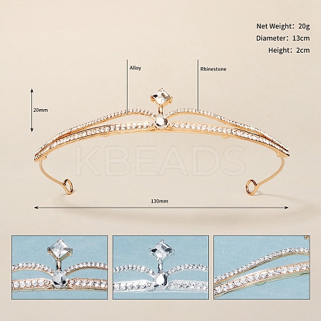 Alloy Rhinestone Hair Bands PW-WGA5C10-01-1