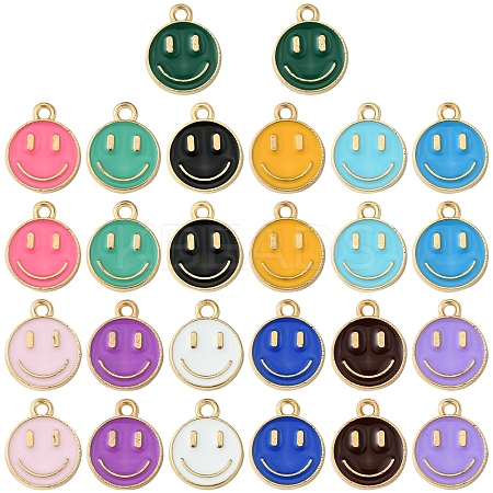 26Pcs 13 Colors Alloy Enamel Charms ENAM-FS0001-88-1