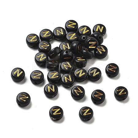 Plating Opaque Acrylic Beads OACR-R005-03N-1
