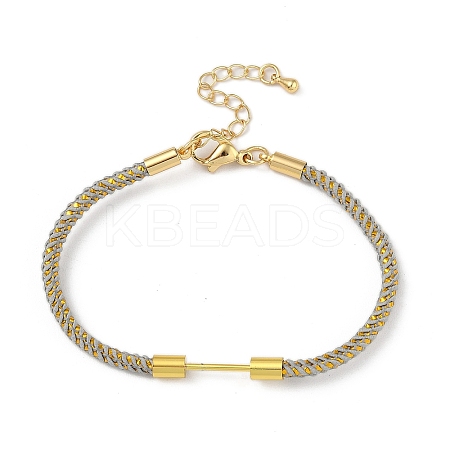 Braided Nylon Cord Bracelet Making MAK-L043-01G-05-1