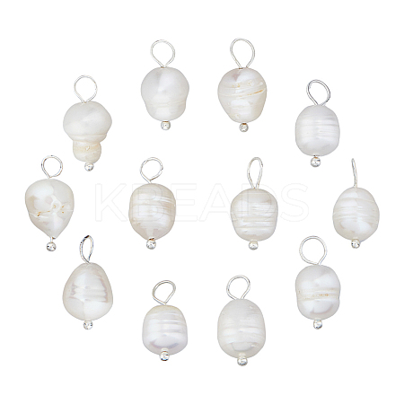 12Pcs Natural Cultured Freshwater Pearl Pendants FIND-FI0001-18A-1
