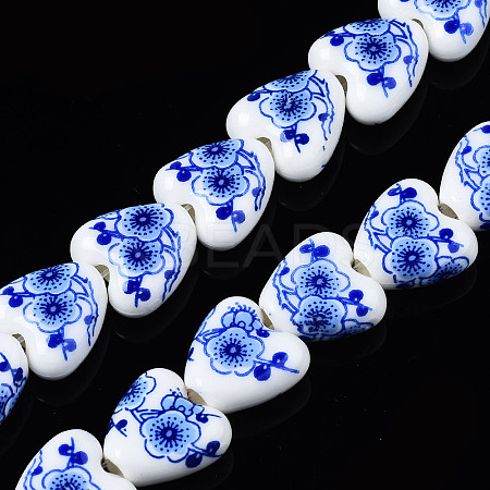 Handmade Porcelain Ceramic Beads Strands PORC-S502-042C-1