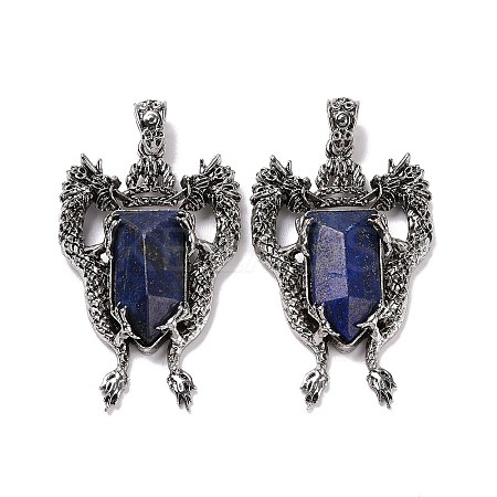 Natural Lapis Lazuli Faceted Big Pendants G-L524-04AS-03-1