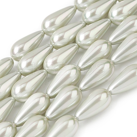 Electroplate Opaque Glass Imitation Pearl Beads Strands EGLA-H113-09A-03-1