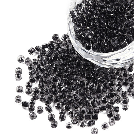Glow in the Dark Luminous Transparent 8/0 Glass Seed Beads SEED-YWC0001-01A-1