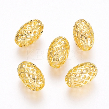 Rack Plating Brass Filigree Beads KK-D530-08G-1
