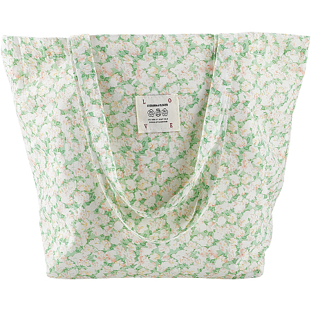 Flower Printed Canvas Women's Tote Bags ABAG-WH20005-06-1