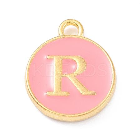 Golden Plated Alloy Enamel Charms ENAM-Q437-14R-1