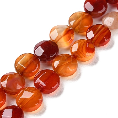 Natural Red Agate Beads Strands G-K357-B02-01-1