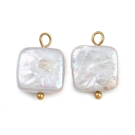 Natural Freshwater Pearl Keshi Pearl Pendants STAS-D378-04G-1