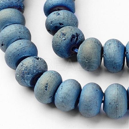 Electroplated Natural Quartz Crystal Beads Strands G-P149-03C-1