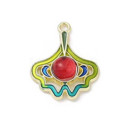 Alloy Enamel Pendants PALLOY-R151-34G-01-1