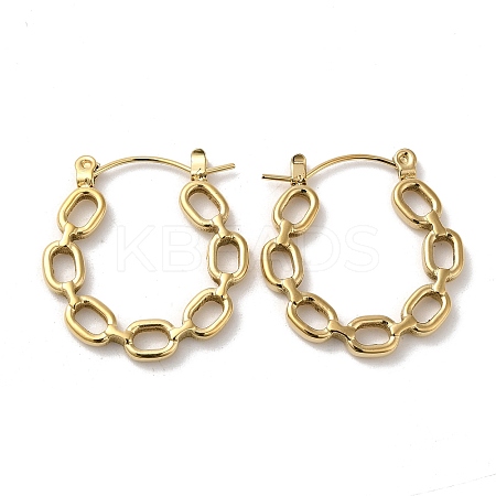 Rack Plating 304 Stainless Steel Hoop Earrings for Women EJEW-Z026-24G-1