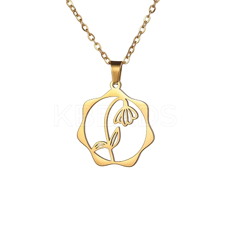 304 Stainless Steel Pendant Necklace PW-WG26640-11-1