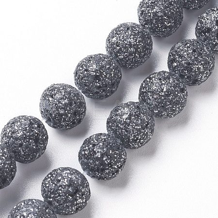 Natural Lava Rock Beads Strands X-G-F592-04A-8mm-1