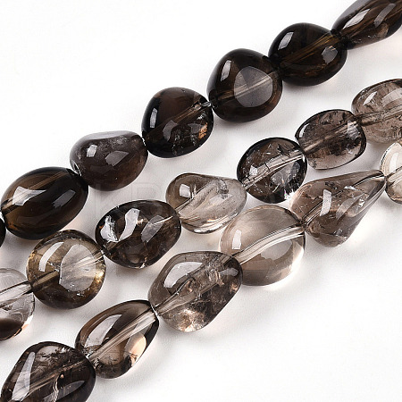 Natural Smoky Quartz Beads Strands G-R439-30A-01-1