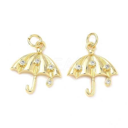 Brass Micro Pave Clear Cubic Zirconia Pendants KK-Z120-59A-G-1