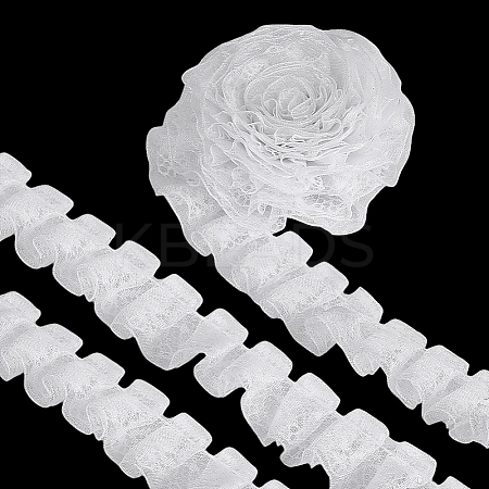 1Pc Double Layer Pleated Lace Ribbon OCOR-BC0007-97B-1