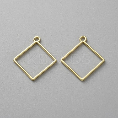 Alloy Rhombus Pendants LS-PALLOY-WH0048-28-1