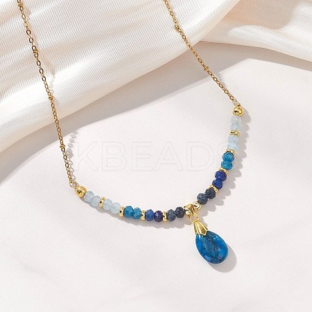 Natural Malaysia Jade Pendant Nekclaces NJEW-JN05917-02-1