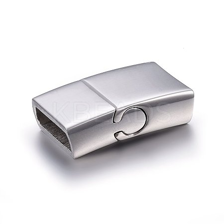 Tarnish Resistant 304 Stainless Steel Magnetic Clasps with Glue-in Ends LS-STAS-E440-49P-1
