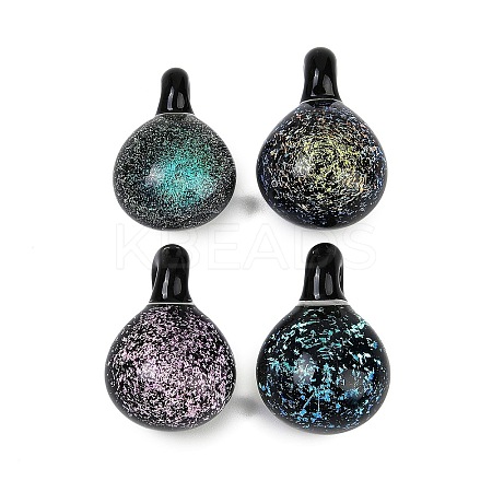 Handmade Lampwork Pendants LAMP-Q005-05B-1