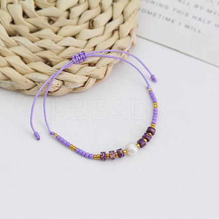  Colorful Beaded Bracelet Sweet and Cute Girl Style Adjustable Imitation Pearl Bracelet Versatile Bracelet AR4716-10-1