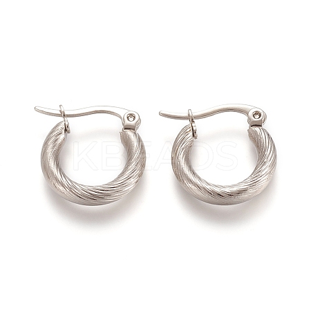 Non-Tarnish 304 Stainless Steel Geometric Hoop Earrings LS-STAS-D171-16C-P-1