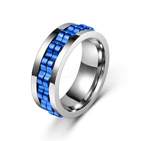 304 Stainless Steel Gear Rotatable Finger Rings FS-WGAD37A-13-1