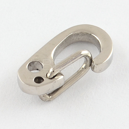 Tarnish Resistant Polished 316 Surgical Stainless Steel Keychain Clasp Findings STAS-R072-63-1