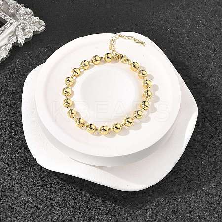 Rack Plating Brass Ball Chain Bracelets for Women LS-BJEW-G676-01C-G-1