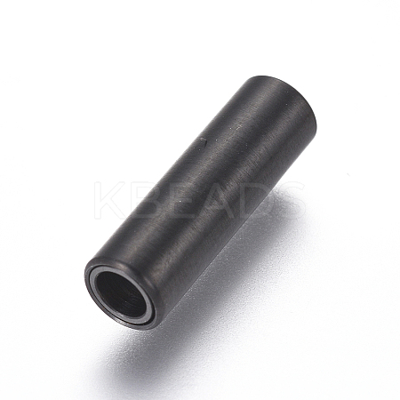 304 Stainless Steel Magnetic Clasps with Glue-in Ends STAS-I120-52MB-C-1
