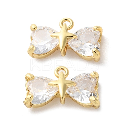 Brass Charms with Glass KK-S512-03G-1