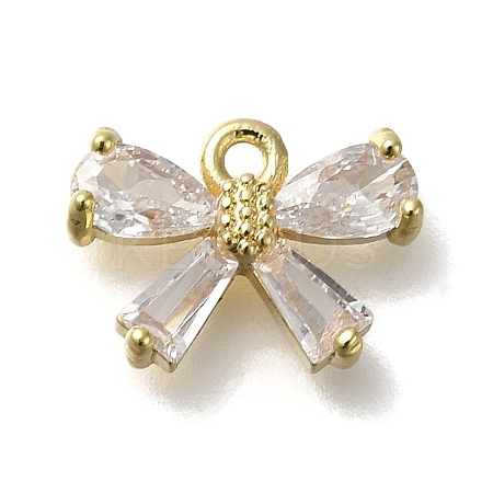 Rack Plating Brass Micro Pave Cubic Zirconia Charms KK-M014-02D-G-1