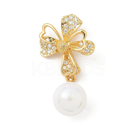 Brass Micro Pave Cubic Zirconia Pendants KK-F905-21G-01-1