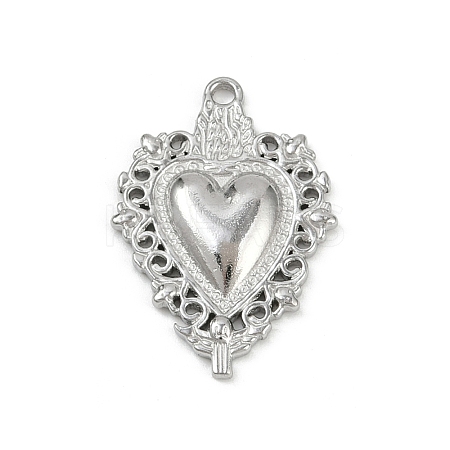 304 Stainless Steel Pendants STAS-P390-02C-P-1
