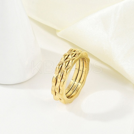 Ion Plating(IP) 304 Stainless Steel Finger Ring for Women RJEW-A052-01A-G-1