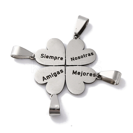 201 Stainless Steel Connector Charms STAS-Q342-38P-1