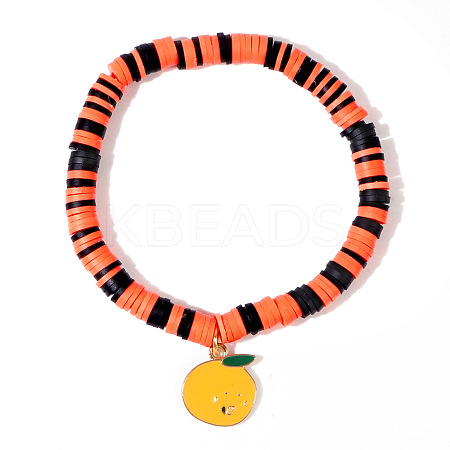Ghostly Polymer Clay Heishi Stretch Bracelets BH7010-15-1