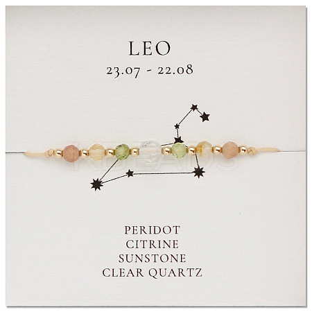 Natural Gemstone Constellation Beaded Bracelets NR2952-7-1