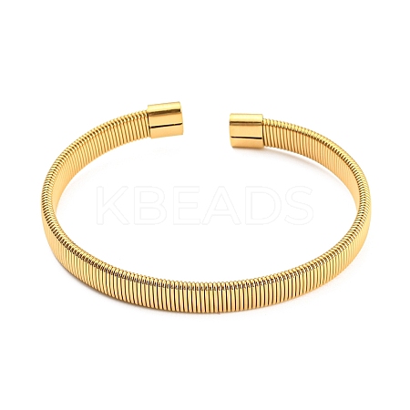 304 Stainless Steel Wire Mesh Cuff Bangles for Women LS-BJEW-D022-01D-G-1