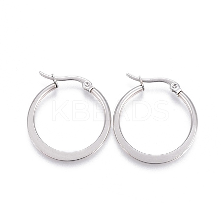 Tarnish Resistant 201 Stainless Steel Hoop Earrings EJEW-A052-27D-1