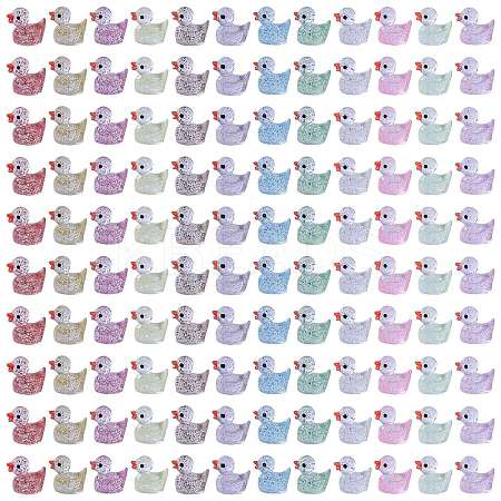 120Pcs 12 Colors Mini Resin Sequins Duck Home Display Decorations RESI-SZ0003-32-1