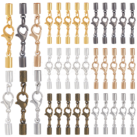 48Pcs 6 Colors Brass Lobster Claw Clasps KK-SC0005-86-1